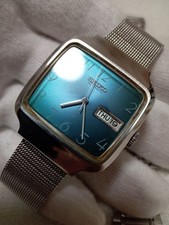 Orologio meccanico automatico SEIKO forma quadrata raro orologio antico...