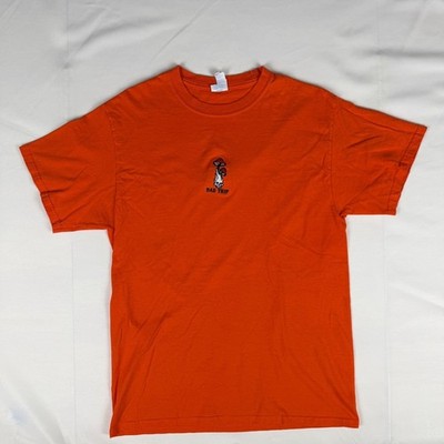 Port & Company Mens Bad Trip Mushroom Skull Graphic T-Shirt Orange Medium M