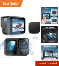 GoPro Hero 13 Black Screen Protector Set - 9H Scratch Resistant Tempered Glass