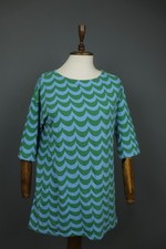 MARIMEKKO X Uniqlo Laine Multi Scallop Print Cotton Pullover Tunic Top Size M