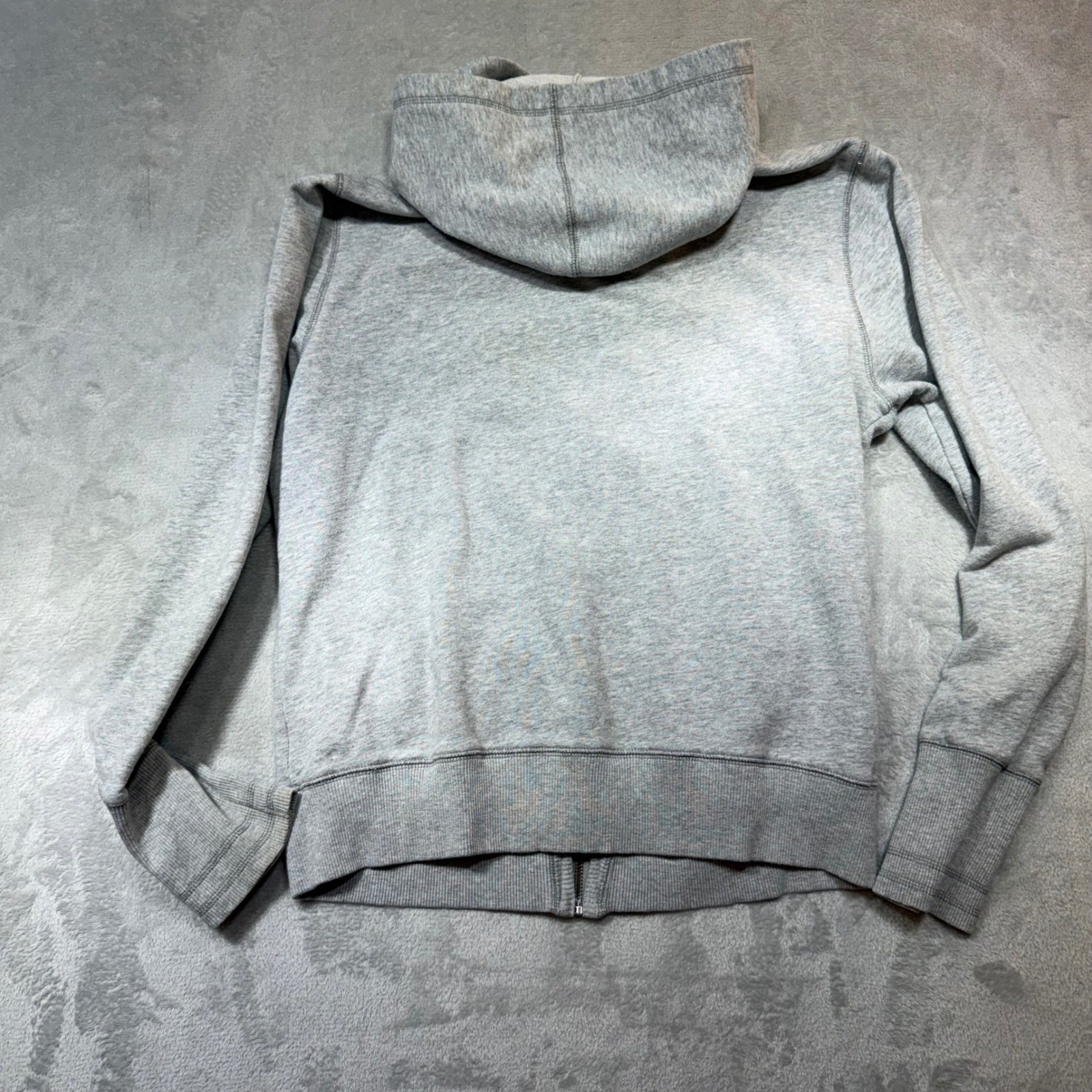 Aeropostale Full Zip Hoodie Heather Gray Applique Logo Y2K Skater XL image 5