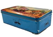 Vintage Colman’s Mint Tablets Tin – Blue Advertising Candy Tin – Coach & Horses