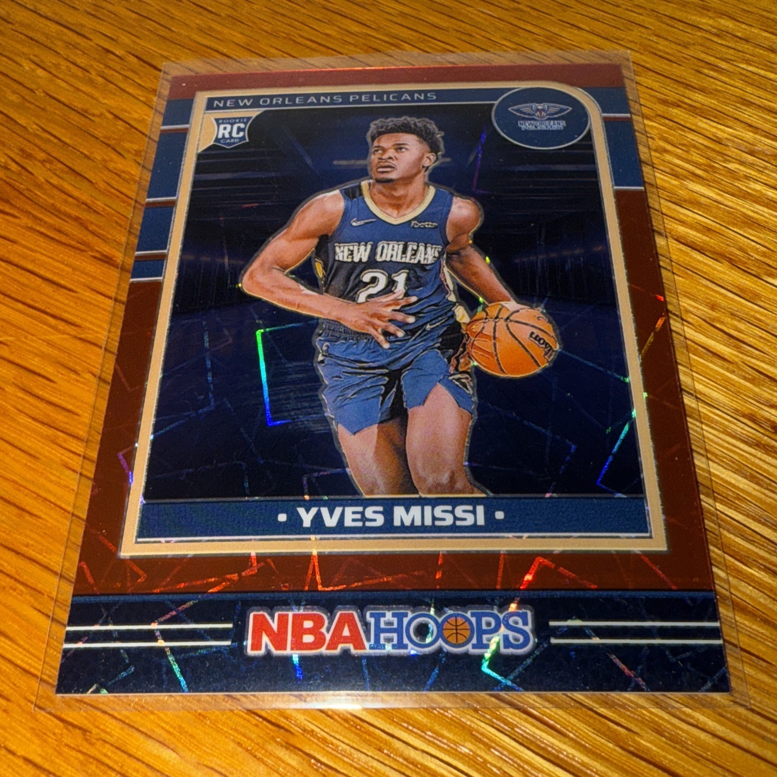 Yves Missi 2024-25 Panini NBA Hoops #251 Premium Prizms Red #/99