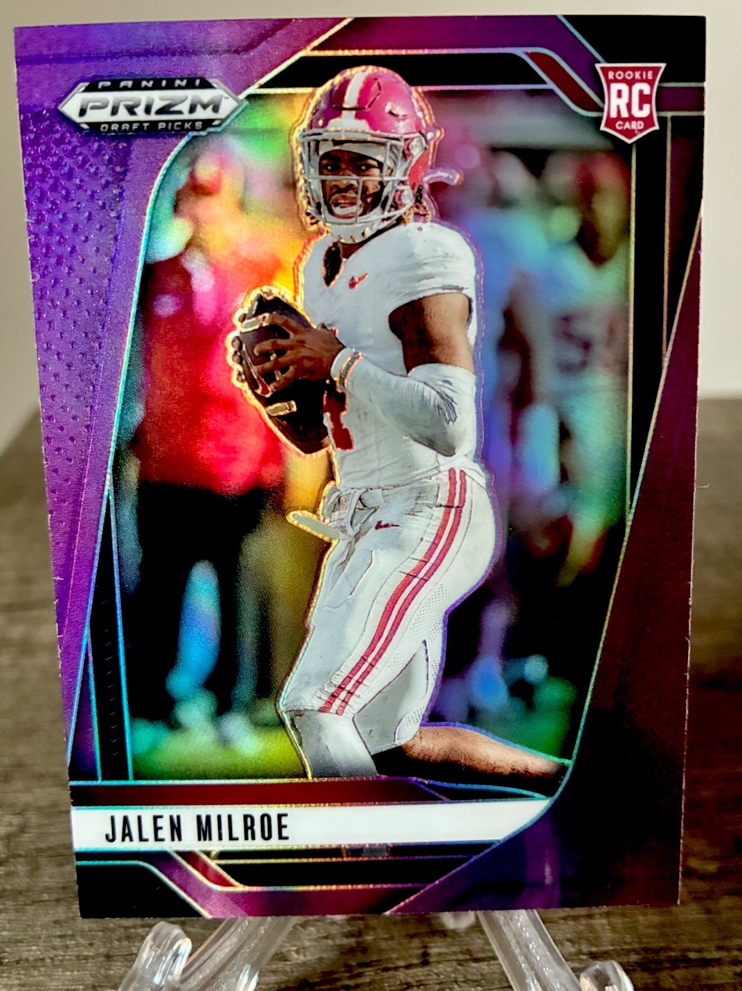 2025 Panini Prizm Draft Picks Jalen Milroe #5 Purple Prizm /99 RC RARE ROOKIE SP