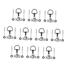 Motorcycle Race Fasteners Quick Release D-Ring 1/4 Turn Race 14mm Chrome Black