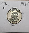 1942 P Washington Quarter 25C GEM BU LUSTER! 90% Silver High Grade!