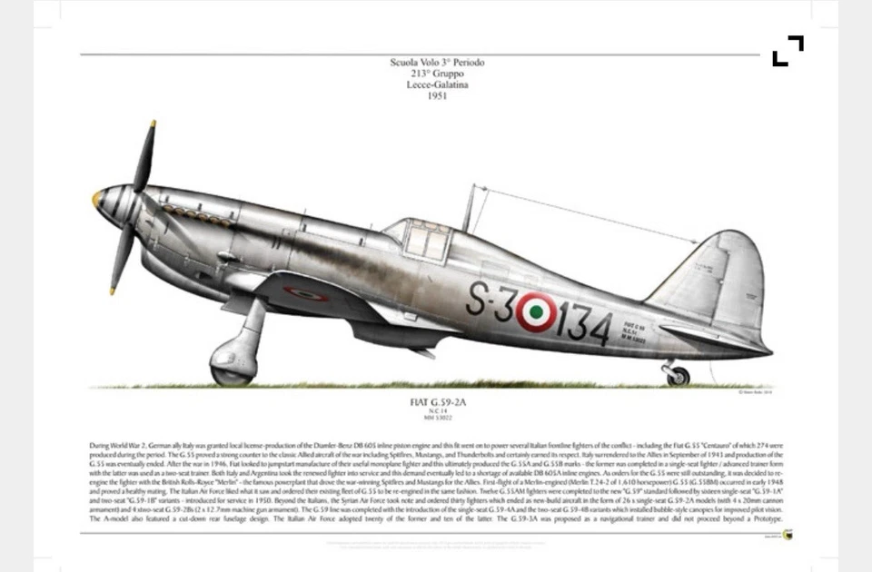 Fiat g59 2a full resin kit with decal italian post war aircraft in 1.48 scale - Immagine 2 di 4