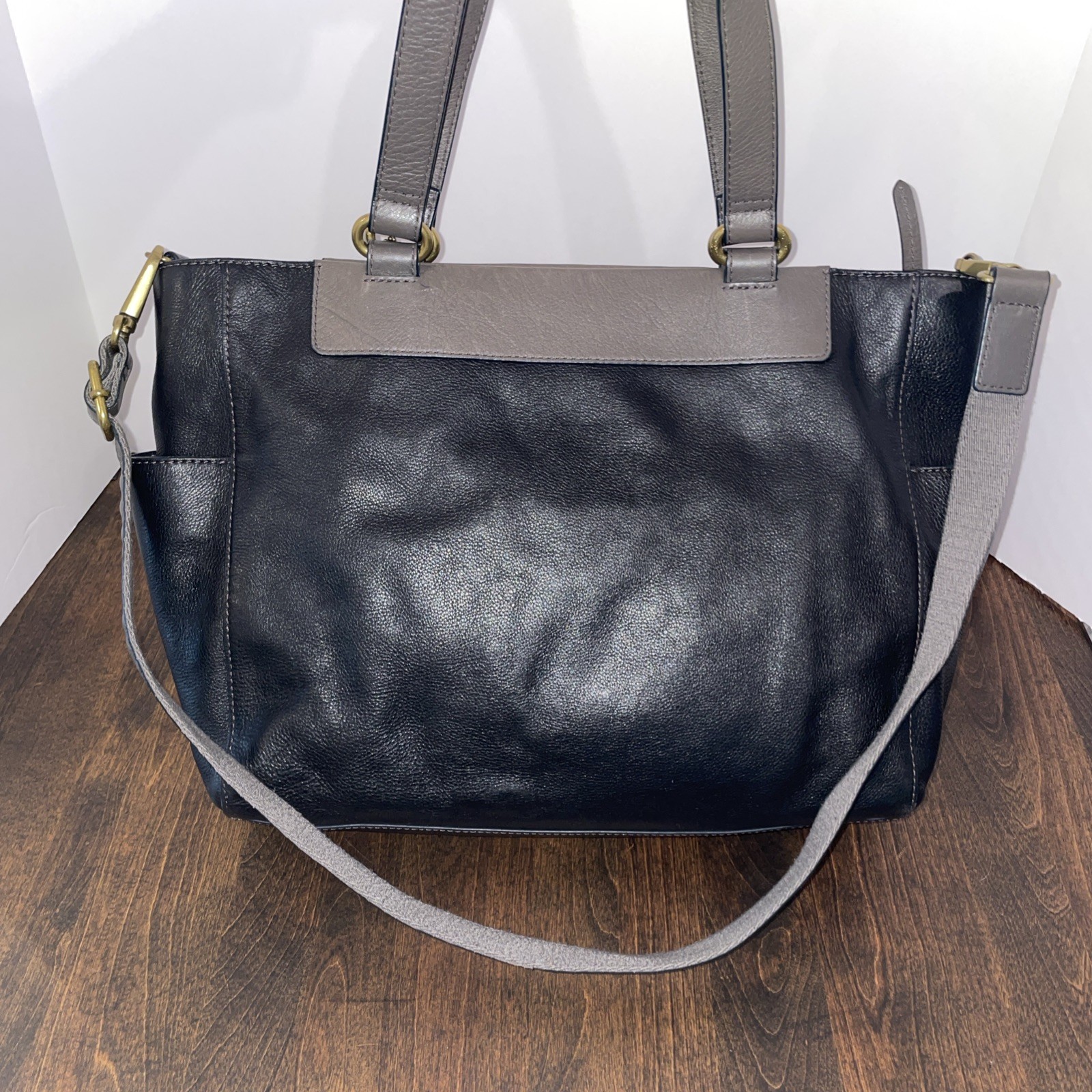 Fossil Extra Large Tote Bag Patchwork Leather Pur… - image 3