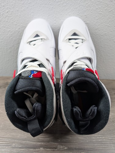 2025 Nike Air Jordan 8 Retro White and True Red Bugs Bunny 305381-100 Größe 11 - Bild 10 von 13