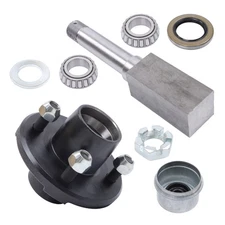Labwork 4 on 4' Trailer Hub Kit With Trailer Bearing 1' Square BT8 Spindle