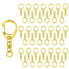 50 PCS Silver Lobster Clasp Key, Swivel Clasps Lanyard Snap Hook for DIY Crafts