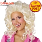 W1182 Western Diva Dolly Parton 50s 60s Women Fancy Dress Costume Blonde Wig