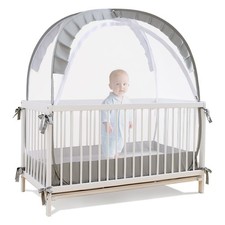 Lazyzzzz Baby Crib Tent - Pop Up Crib Canopy with Double Zipper Self-Locked,1...