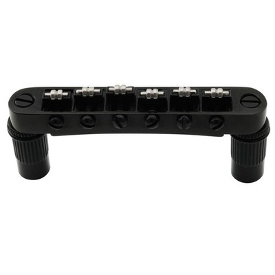 Musiclily Pro Black Tune-O-Matic Bridge Roller Saddles For Les Paul LP SG Guitar