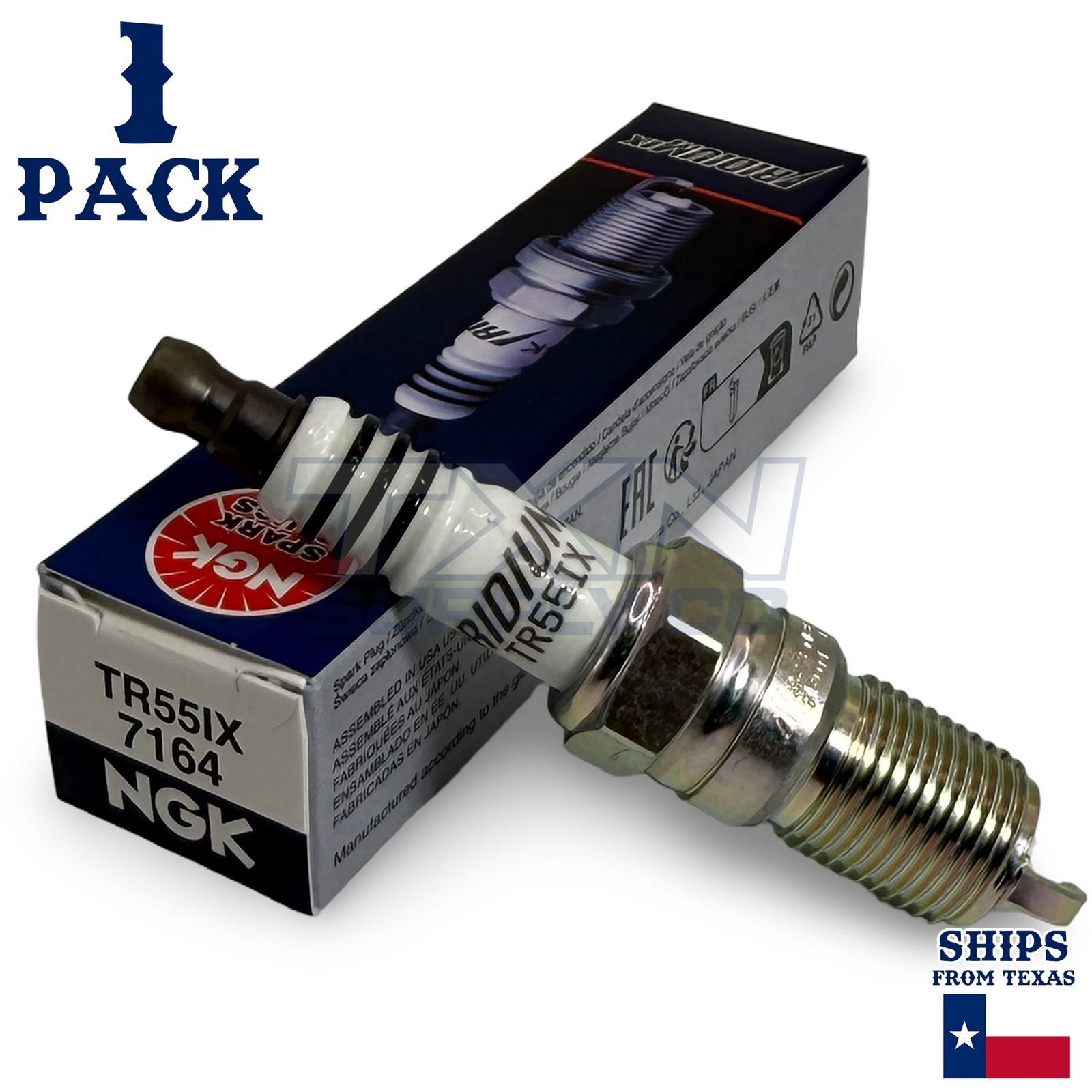 1 Pack NGK Iridium IX 7164 Spark Plugs TR55IX