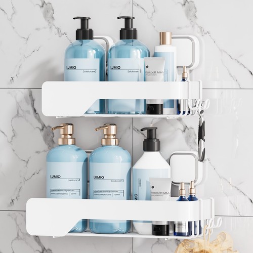 Shower Caddy Suction Cup 2 Pack,Stainless Steel Rustproof Shower Shelves,No D... - Picture 1 of 9