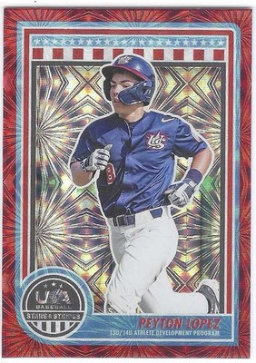 Peyton Lopez 2025 Panini Stars & Stripes USA Red Fireworks /225 #117
