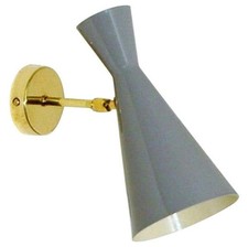 Italian Modern Brass and Enamel Wall Sconce Beside Wall Lamp