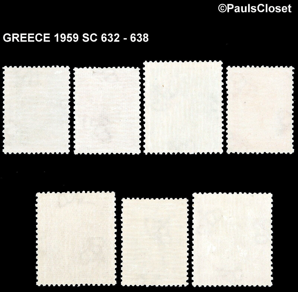他の方発送×GRANICK 【ギリシャ】グラニック　lithograph GREECE 1959 SC 632-638 VARIOUS HISTORICAL FIGURES MNH OG VF | eBay