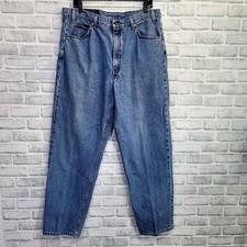 Vintage 90s Levis 550 Mens 40X32 Relaxed Fit Med Wash Denim Straight Leg Jeans