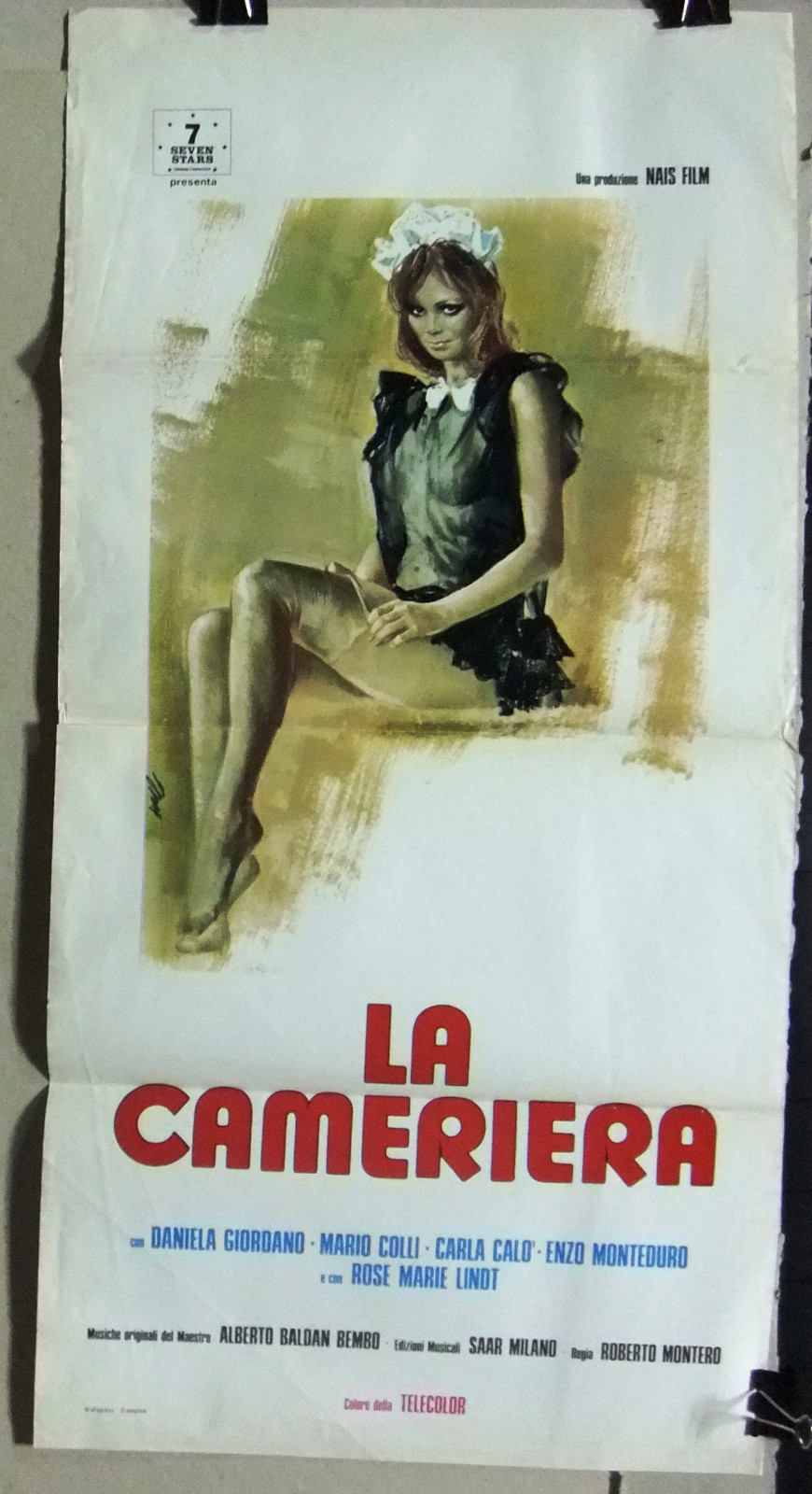 Locandina originale film La cameriera (1974) - Regia di Roberto Bianchi Montero