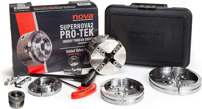 Pro-Tek Super 2 Wood Lathe Chuck Bundle with Jaws, Case & Accessories