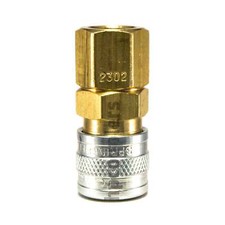 FOSTER 2302 1/8" FEMALE NPT X 1/8" INDUSTRIAL COUPLER BRASS NIPPLE AIR FITTINGS