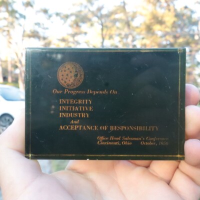 Vintage Procter & Gamble 1956 Cincinnati Ohio Paperweight Salesman s Conference 