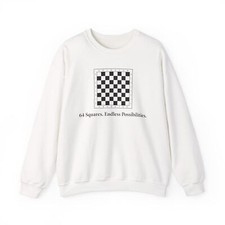 Chess-Inspired Crewneck Sweatshirt, Perfect Gift for Game Lovers, Cozy Athletic