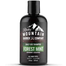 Rocky Mountain Barber Company Men's Shampoo 8 oz- Tea Tree Oil, Peppermint