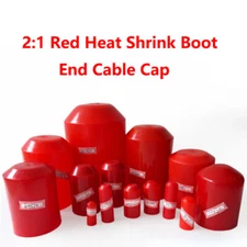 Red 8mm-110mm 2:1 Heat Shrink Boot End Cable Cap Adhesive Glue Lined Waterproof 