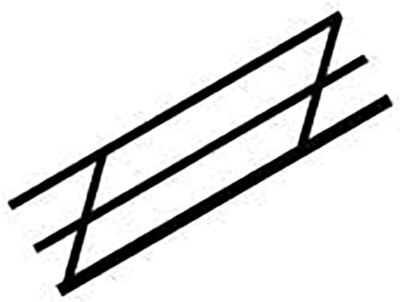 Plastruct Structural Stair Rail 1:24 Large Scale 3in x 24in pkg(1) 90695