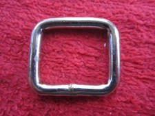 5 VINTAGE HARNESS HAMES HORSE HALTER 3/4" x 7/8" ID SQUARES, STAINLESS STEEL NOS
