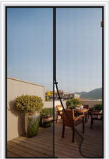 Magnetic Screen Door Fit Door Size 36 X 82 Inch-Black, Screen Size 38" X 83