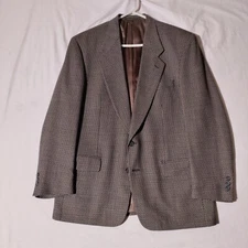 Tallia Uomo Sports Coat No Size Tag (44 Chest) Brown/White pattern
