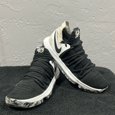 NIKE ZOOM KD 10 Durant Oreo Flyknit X Nets Black Shoes  display picture 1
