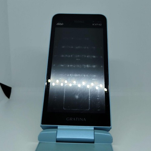 KYOCERA KYF42 GRATINA KEITAI ANDROID FLIP PHONE UNLOCKED Light blue from Japan - Afbeelding 8 van 9