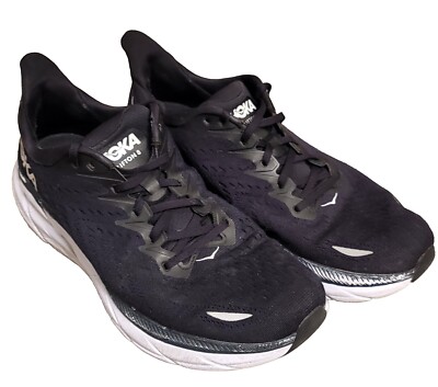 Hoka One One Clifton 8 Shoes‎ Mens 9D Triple Black Running Sneakers 1119393 Hoka One One M Clifton 8 Black Mens Running Shoes 1119393  main image 4