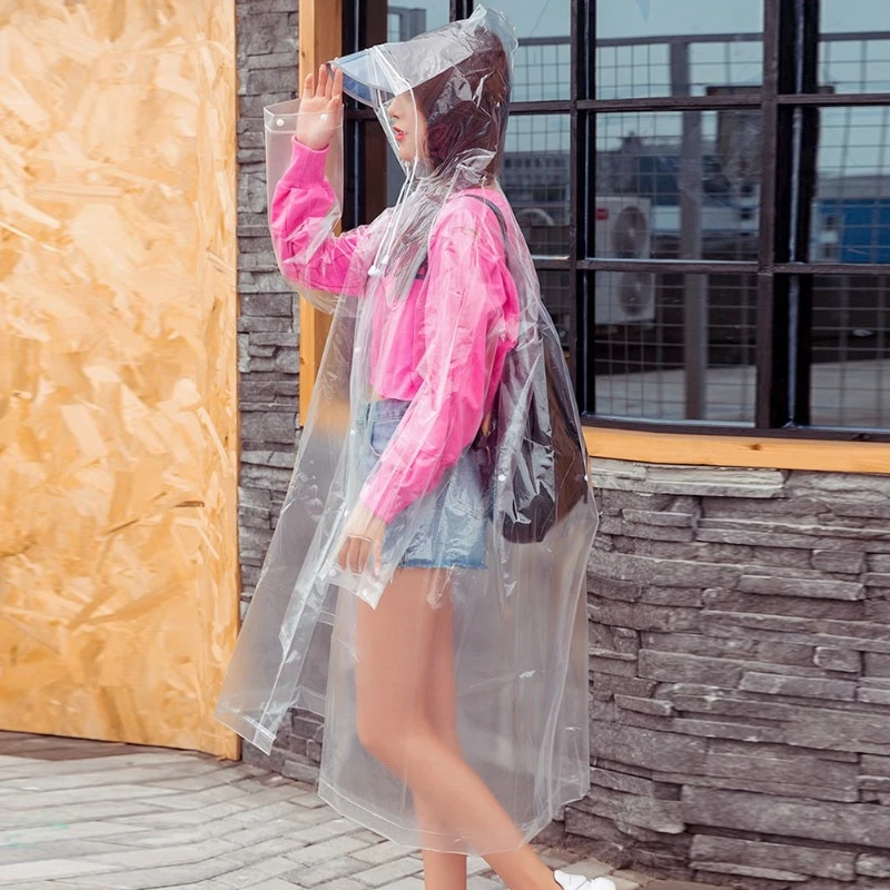 Transparent Raincoat Unisex Adult Multi purpose Long Outdoor
