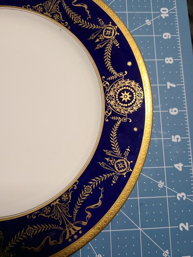 Vintage Coalport England China Teller blaugold 10,5 Zoll - Bild 3 von 4