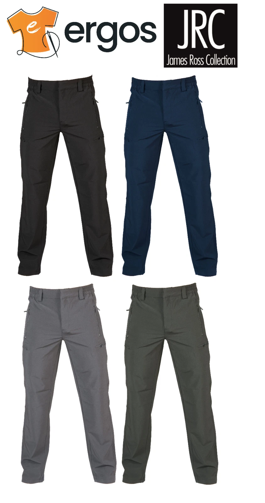 JRC Men's ALGHERO MAN Stretch Work Pants Multi Pocket Summer