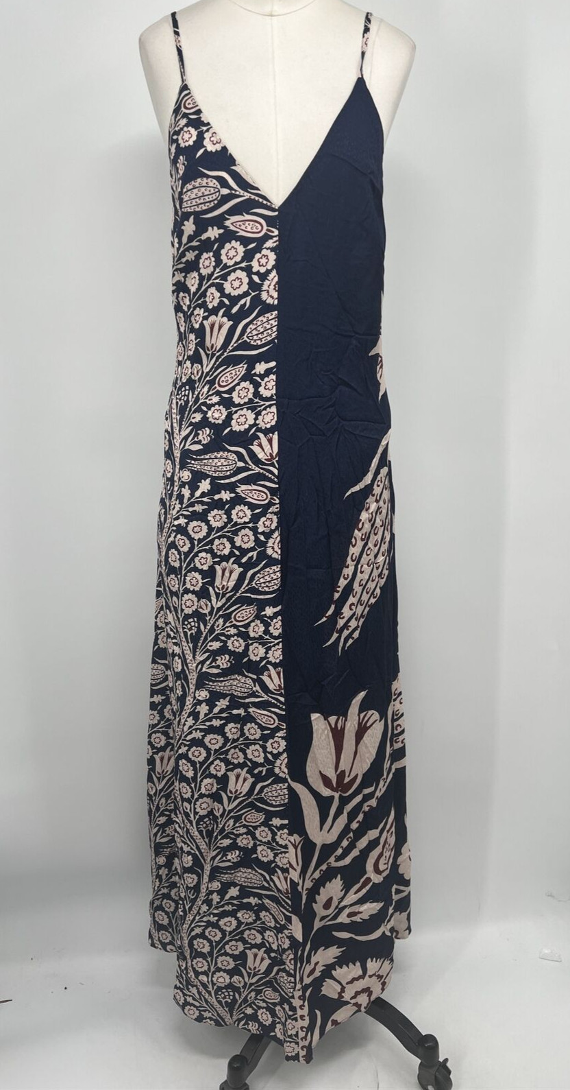 Ted Baker Women's Sleeveless Spaghetti Strap Navy Cut-Out Lucyle Maxi Dress Sz 2 image 4