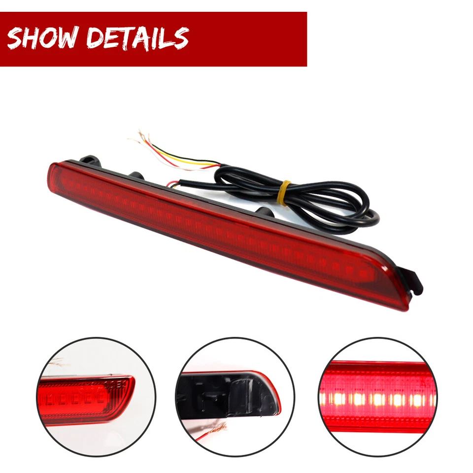 2x Luces LED de señal de freno trasero reflector parachoques trasero rojo para Mazda3 Axela 04-09 Foto 4 de 4