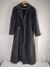 Vintage John Weitz Gray Mohair Full Length Jacket Coat Size 12p Made In Poland