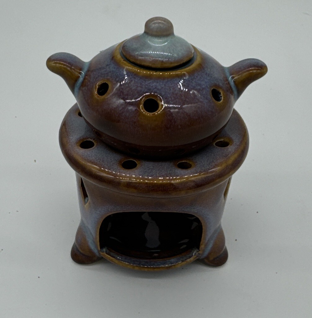 Ceramic Essential Oil Warmer Burner with Diffuser and Candle Tray  -image