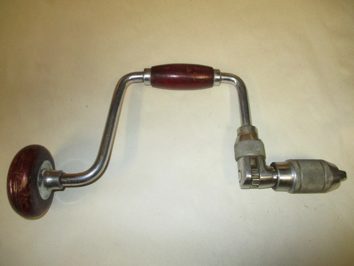 Vintage Hand Brace Drill Tool Made in Japan Ratcheting Tool