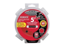 Diablo Hook and Lock ROS Sanding Discs for Wood, Metal Plastics - 5", 60... 