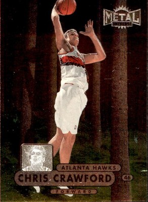 Chris Crawford 1997-98 Metal Universe Championship Rookie #60 Atlanta Hawks