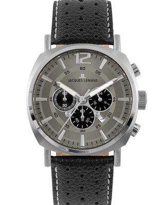 JACQUES LEMANS Lugano 1-1645P Chronograph Herrenuhr Armbanduhr 46 mm 