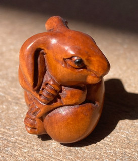 Signed Antique Japanese Carved Netsuke Totem Charm